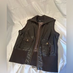 Tribal Brown leather vest